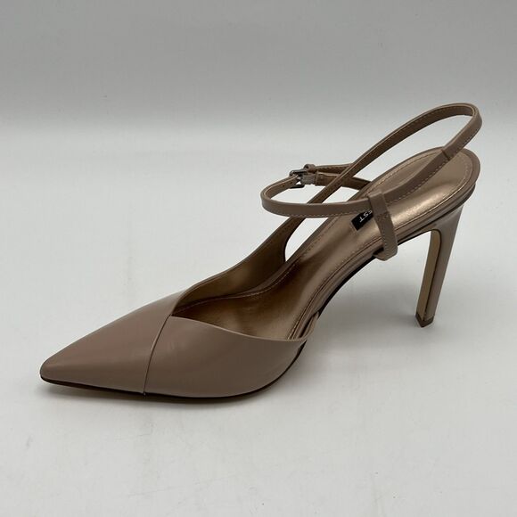 Nine West Franka Pump Women 10.5M Light Natural Patent Ankle Strap Stiletto Heel - Picture 11 of 15